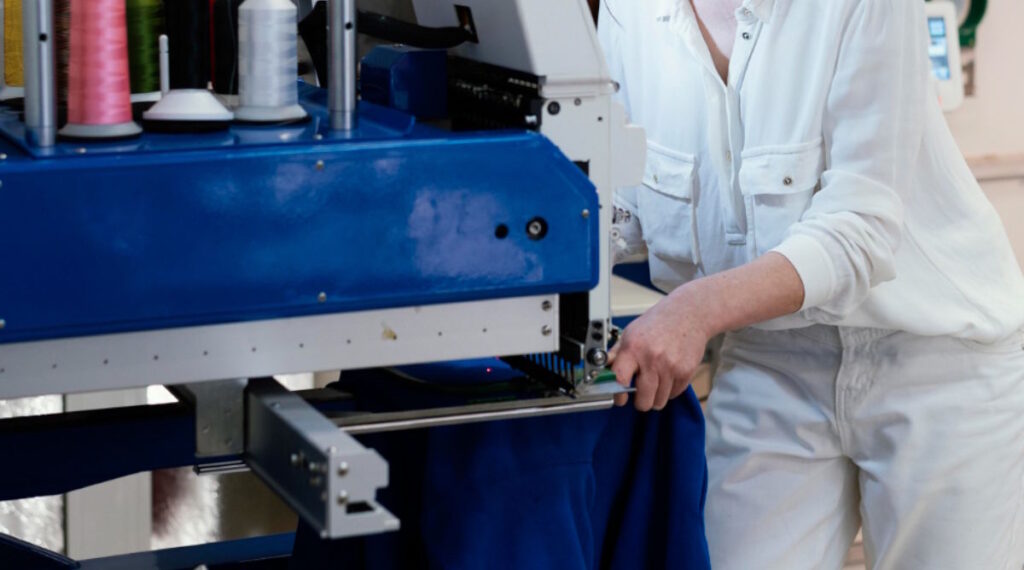High-quality ribbed trims used in garment production